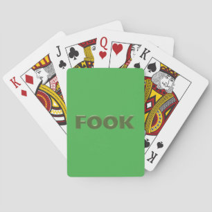 Fook green Poker playing cards