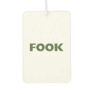 Fook green white car air freshener