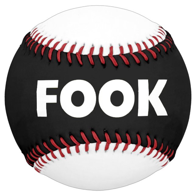 Fook white on black softball (Front)