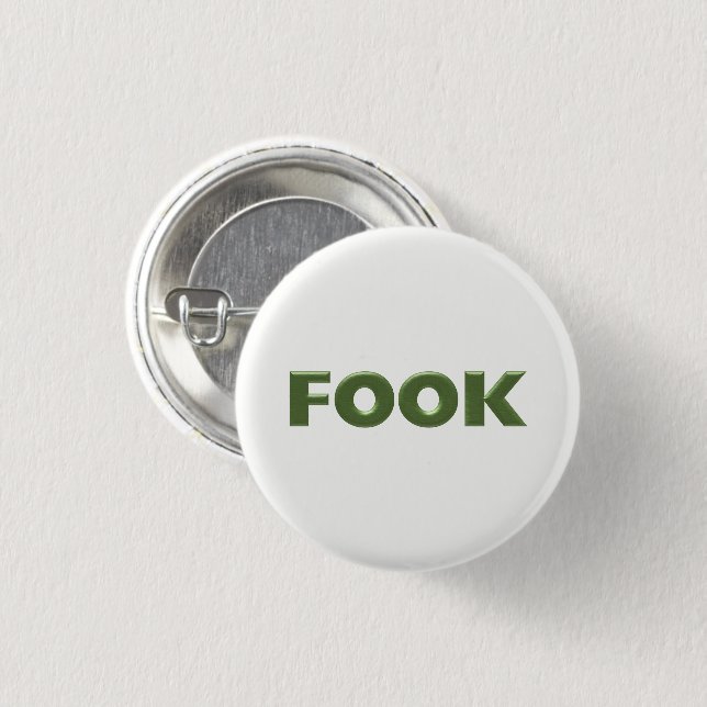 Fook white small button (Front & Back)