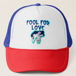 Fool For Love Romance couple lovers retro art Trucker Hat