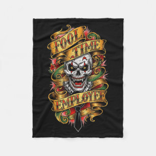 Fool Time Employee Funny Office Humor  Fleece Blanket
