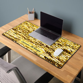 Fools Gold Pyrite Abstract Name Quote Business Desk Mat