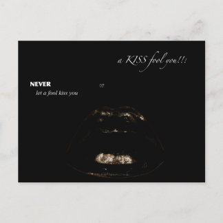 Fools kiss! postcard