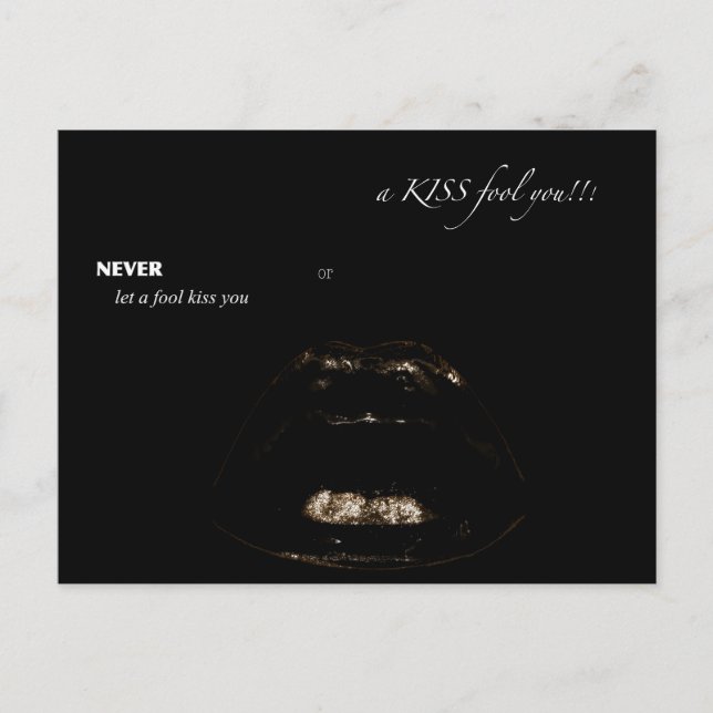 Fools kiss! postcard (Front)