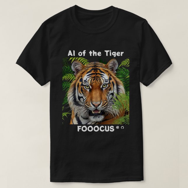 Fooocus - AI of the tiger v2 T-Shirt (Design Front)