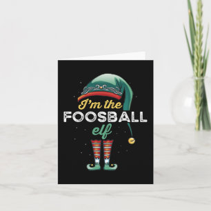 Foosball Elf Family Matching Christmas Gift Card