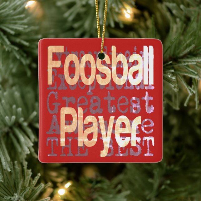 Foosball Player Extraordinaire Ceramic Ornament (Tree)