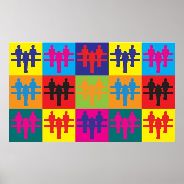 Foosball Pop Art Poster (Front)