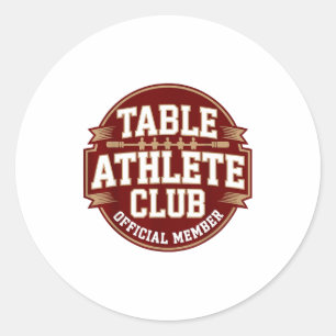 Foosball Table Soccer Table Athlete Foosball Playe Classic Round Sticker