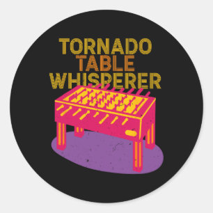 Foosll Player Tornado Table Whisperer Classic Round Sticker
