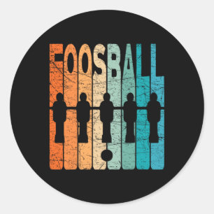 Foosll Vintage Table Soccer Retro Foosll Player Classic Round Sticker