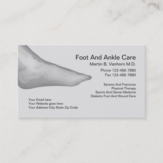 Foot Business Cards Zazzle AU