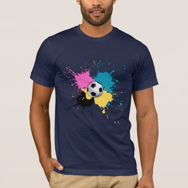 Foot ball with paint blot. T-Shirt (Front)