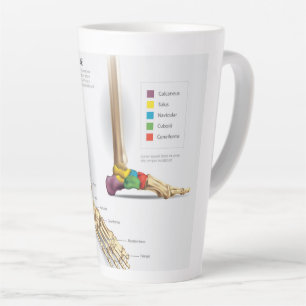  Foot Bone Anatomy Latte Mug