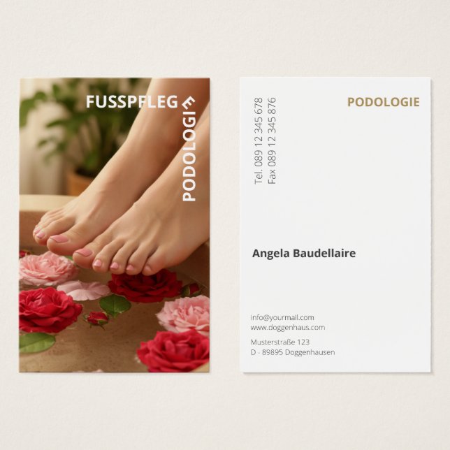 Foot care business cards (Front & Back)