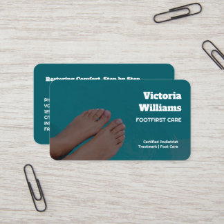 Foot Care Custom Photo Business Card