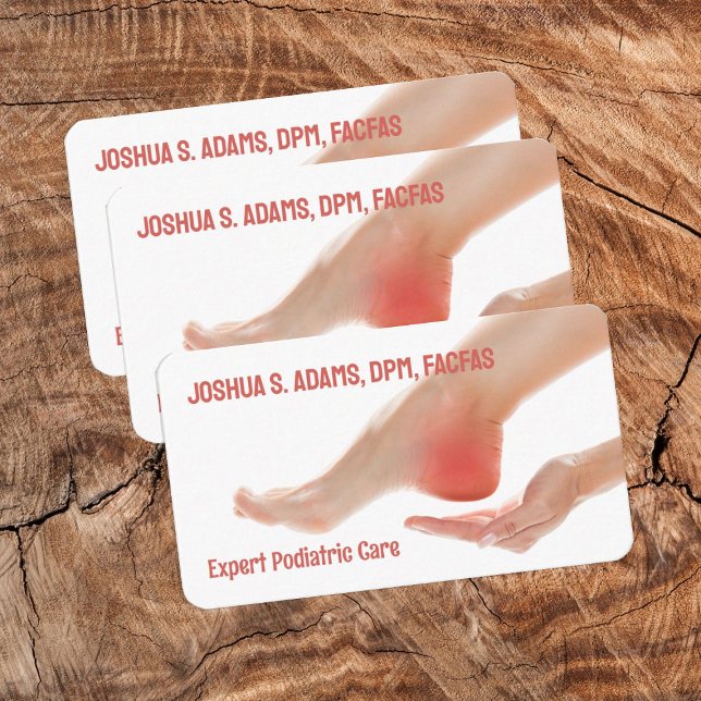 Foot Care Podiatric Business Card (Foot Care Visiting Cards)