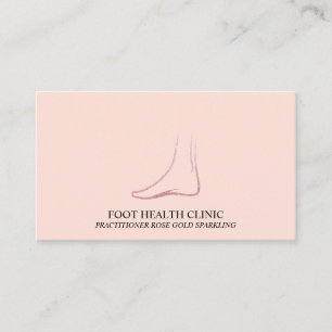 Foot Care Podiatry Practioner Doctor Pink Beige Business Card