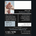 Foot Care Portrait, Podiatry Clinic, Podiatrist Flyer<br><div class="desc">Foot Care Portrait,  Podiatry Clinic,  Podiatrist Advertising Flyer by The Business Card Store.</div>