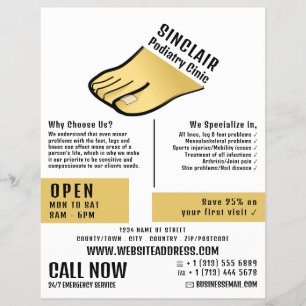 Foot Design, Podiatry Clinic, Podiatrist Flyer