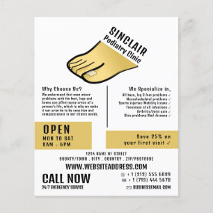 Foot Design, Podiatry Clinic, Podiatrist Flyer