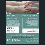 Foot Exam Portrait, Podiatry Clinic, Podiatrist Flyer<br><div class="desc">Foot Exam Portrait,  Podiatry Clinic,  Podiatrist Advertising Flyer by The Business Card Store.</div>