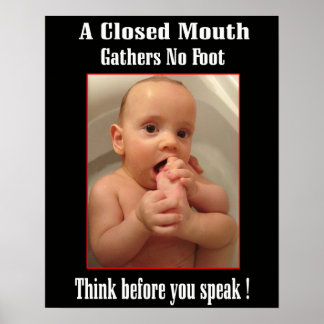 Foot in Mouth Funny  Poster