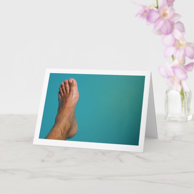 Foot in Water Portrait Card (Orchid)