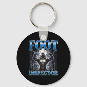 Foot Inspector Funny Werewolf Meme Key Ring