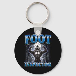 Foot Inspector Funny Werewolf Meme Key Ring