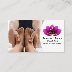 Foot Massage   Tranquil Day Spa Session Business Card