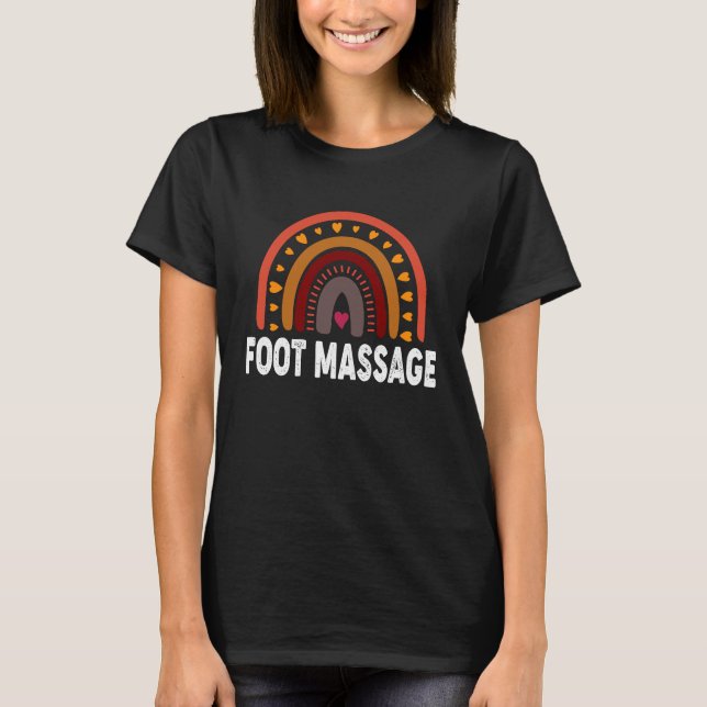 Foot Massagers Colorful Rainbow for Therapists T-Shirt (Front)