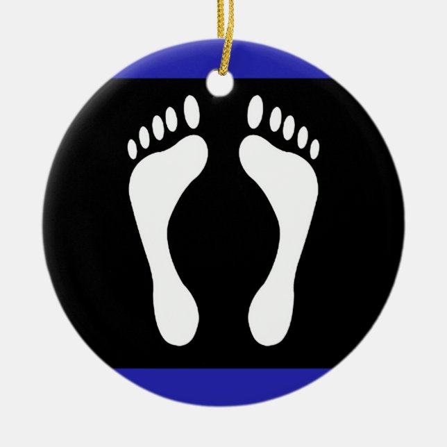 Foot Pride Flag (Footprint) Ceramic Ornament (Front)