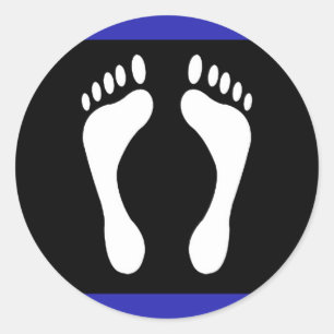 Foot Pride Flag (Footprint) Classic Round Sticker