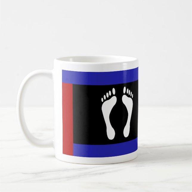 Foot Pride Flag (Footprint) Coffee Mug (Left)
