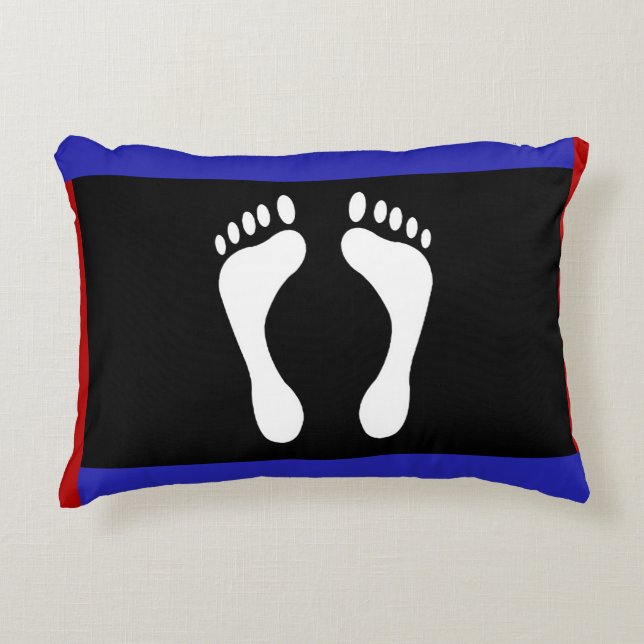 Foot Pride Flag (Footprint) Decorative Cushion (Front)