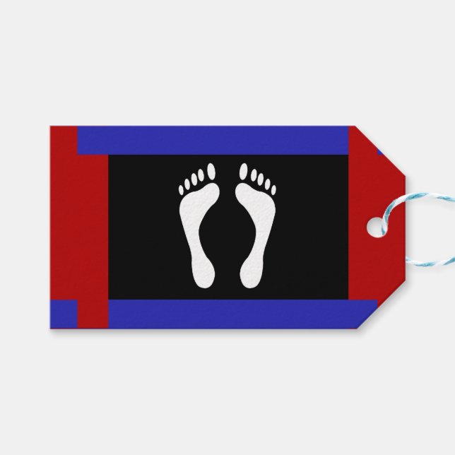 Foot Pride Flag (Footprint) Gift Tags (Front (Horizontal))
