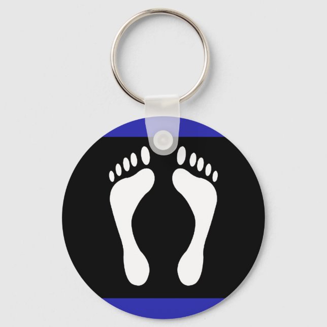 Foot Pride Flag (Footprint) Key Ring (Front)
