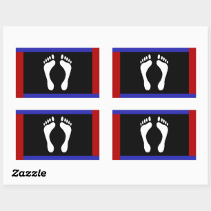 Foot Pride Flag (Footprint) Rectangular Sticker