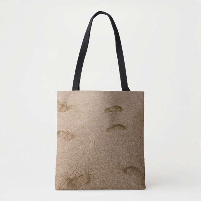 Foot print seashore tote bag (Front)