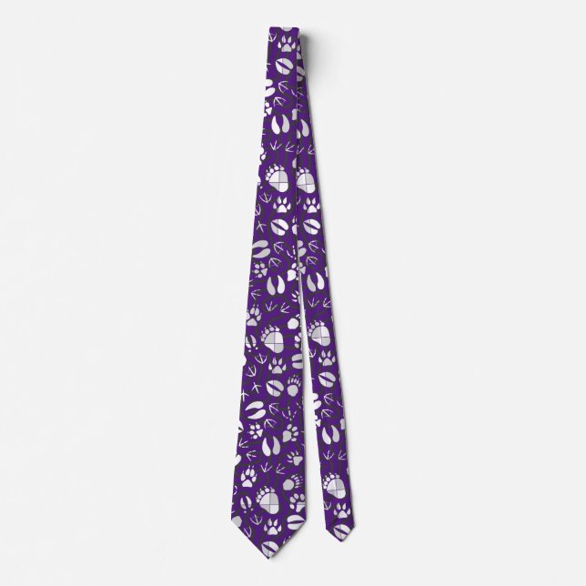 Foot prints 01.b. Purple BG Tie (Front)