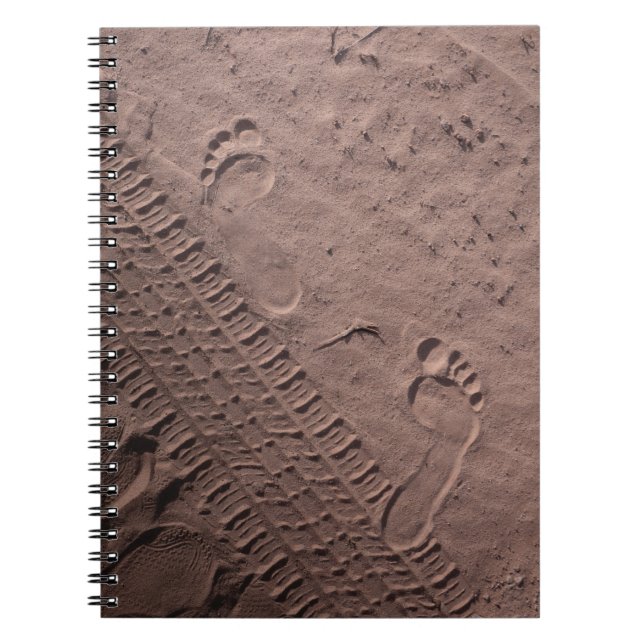 Foot prints in the sand notebook (Front)