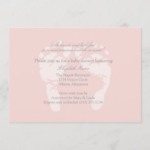 Foot Prints Invitation or Announcement
