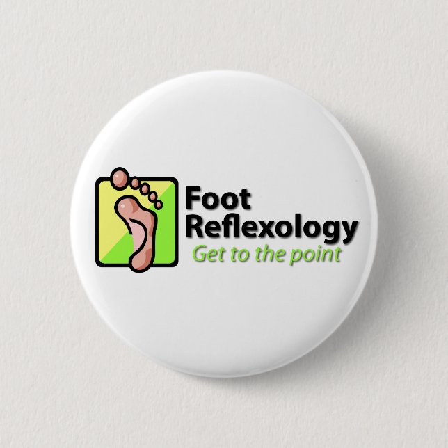 Foot Reflexology 6 Cm Round Badge (Front)