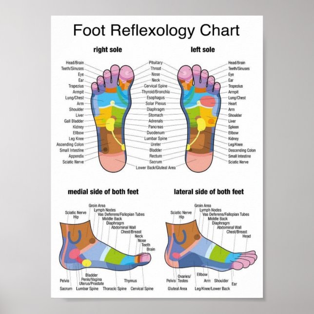 foot reflexology  7x9" poster (Front)