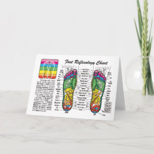 Foot Reflexology Chart Card