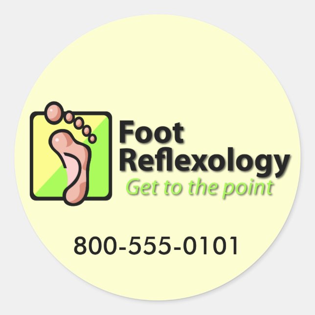 Foot Reflexology Classic Round Sticker (Front)