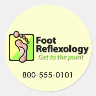 Foot Reflexology Classic Round Sticker
