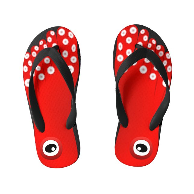 Foot Shaped Octopus Kid's Thongs (Footbed)